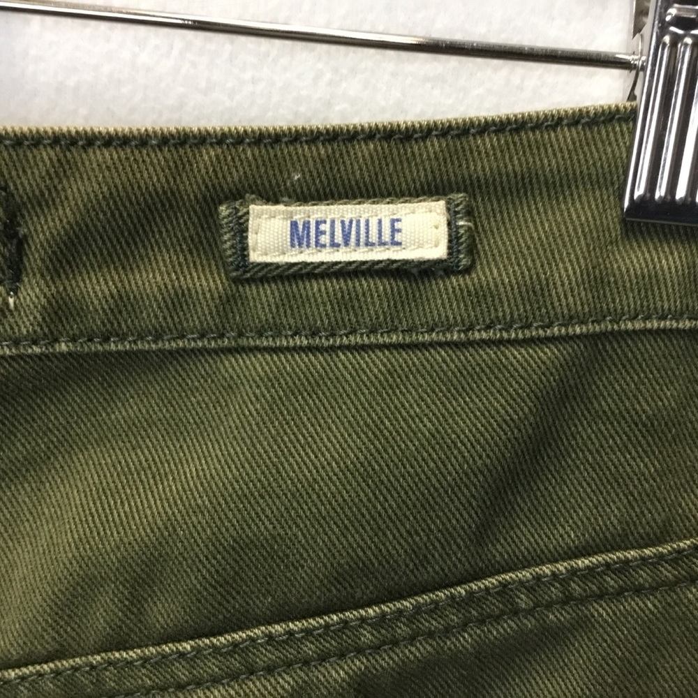 Brandy Melville Olive Green Denim Button Fly Cutoff Short - Picture 9 of 12